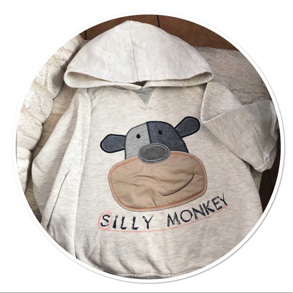 Kids Headquarters Unisex Silly Monkey Hoodie